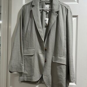 Gray/light teal Blazer Jacket